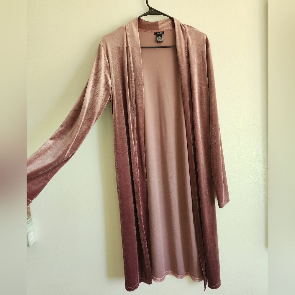 Womens Velvet Cardigan Pink